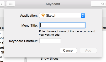 My Sketch shortcuts