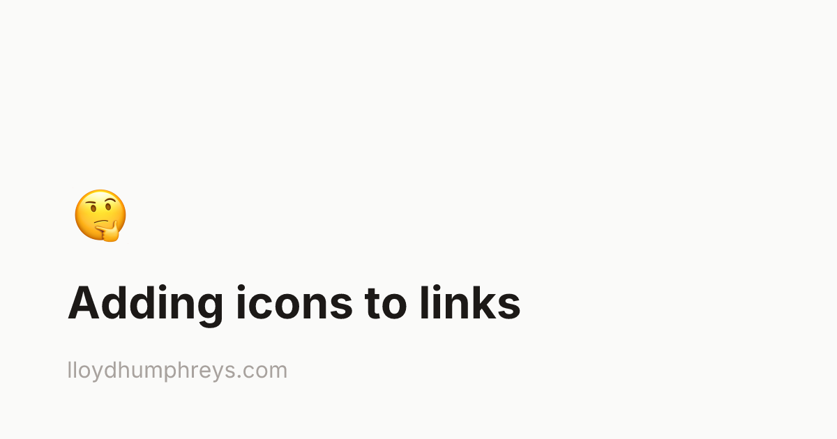 Adding icons to links